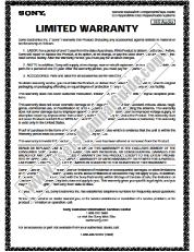 View CMT-HPZ9 pdf Warranty Card
