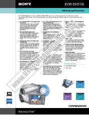 Ver DCR-DVD105 pdf Especificaciones de comercialización