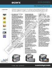 Voir DCR-DVD203 pdf Spécifications de marketing