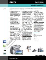 Ver DCR-HC46 pdf Especificaciones de comercialización