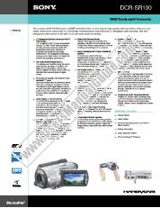 Ver DCR-SR100 pdf Especificaciones de comercialización