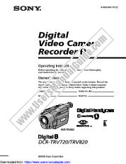 View DCR-TRV820 pdf Primary User Manual