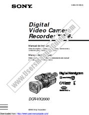 Voir DCR-VX2000 pdf Manuel d'instructions (espagnol et portugais)