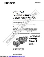 View DCR-VX2100 pdf Operating Instructions