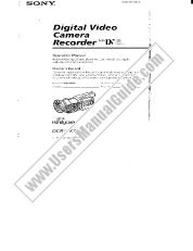 Voir DCR-VX700 pdf Manuel d'utilisation (manuel primaire)