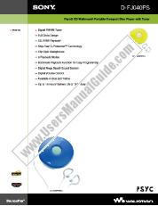 Vezi D-FJ040PS pdf Specificațiile de marketing