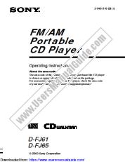 Vezi D-FJ61 pdf Manual de utilizare primar