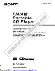 Vezi D-FJ75TR pdf Instrucțiuni de operare (manual primar)