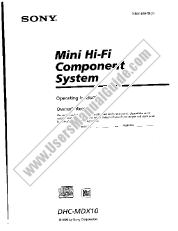 Ver DHC-MDX10 pdf Instrucciones de funcionamiento (manual principal)