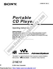 Vezi D-NE10 pdf Instrucțiuni de operare (manual primar)