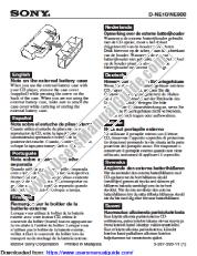 Voir D-NE10 pdf Note: cas de batterie externe