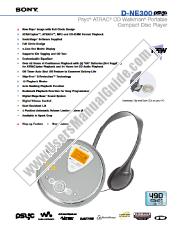 Ver D-NE300PS pdf Especificaciones de comercialización