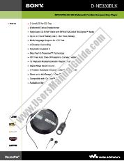 Ver D-NE330 pdf Especificaciones del producto