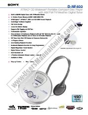 Ver D-NF400 pdf Especificaciones de comercialización