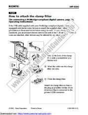 View DPP-EX50 pdf Note: attaching the Clamp Filter
