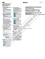 Voir DPP-SV55 pdf (Anglais: pg.2) Utilisation avec Windows 2000 Professionnel