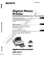 Vezi DPP-SV77 pdf Instrucțiuni de operare (manual primar)