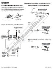 Ansicht DRN-XM01HK pdf Einsetzen: Befestigung der Ferritkerne
