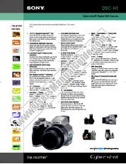 Vezi DSC-H1 pdf Specificațiile de marketing