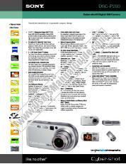 Ver DSC-P200 pdf Especificaciones de comercialización