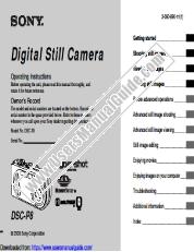 Voir DSC-P8 pdf Mode d'emploi (manuel primaire)