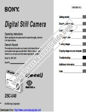 Voir DSC-U40 pdf Mode d'emploi (manuel primaire)
