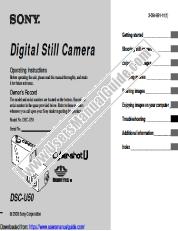 Voir DSC-U50 pdf Mode d'emploi (manuel primaire)