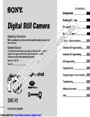 View DSC-V3 pdf Operating Instructions
