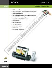 Ver D-VE7000S pdf Especificaciones de comercialización