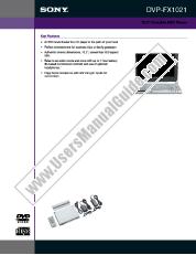 Visualizza DVP-FX1021 pdf Specifiche di marketing