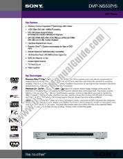 View DVP-NS50P/S pdf Marketing Specifications