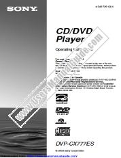 Voir DVP-CX777ES pdf Mode d'emploi (Lecteur DVD DVPCX777ES)