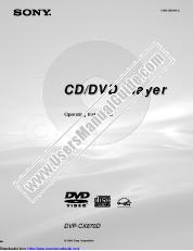 View DVP-CX870D pdf Primary User Manual