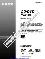 Ver DVP-CX995V pdf Manual de instrucciones (reproductor de CD/DVD DVP-CX995V)