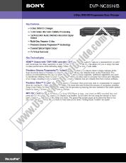 View DVP-NC85H pdf Marketing Specifications (DVP-NC85H/B DVD/CD Changer)