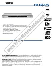 View DVP-NS575PS pdf Marketing Specifications