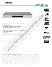View DVP-NS775V pdf Marketing Specifications