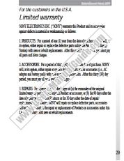 Ver ERA-210P1 pdf Tarjeta de garantía