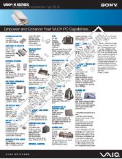 View PCG-K33P pdf Accessories: Fall 2004 K-series