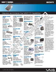 View VGN-T170P pdf Accessories: Fall 2004 T-series