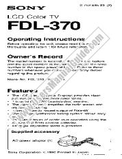 Vezi FDL-370 pdf Instrucțiuni de operare