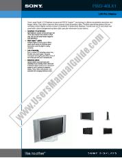 Voir FWD-40LX1 pdf Spécifications du produit