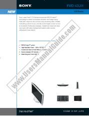 Voir FWD-42LX1/W pdf Spécifications de marketing