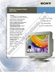 Ver GDM-200PS pdf Especificaciones de comercialización