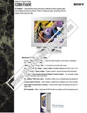 Ver GDM-F500R pdf Especificaciones de comercialización