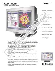 Voir GDM-FW900 pdf Spécifications de marketing