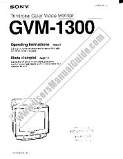 Ver GVM-1300 pdf Instrucciones de funcionamiento (manual principal)