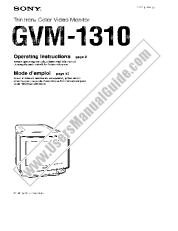 View GVM-1310 pdf Operating Instructions  (primary manual)