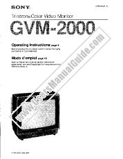 Voir GVM-2000 pdf Mode d'emploi (manuel primaire)