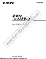 Voir HAR-D1000 pdf M-crew Mode d'emploi